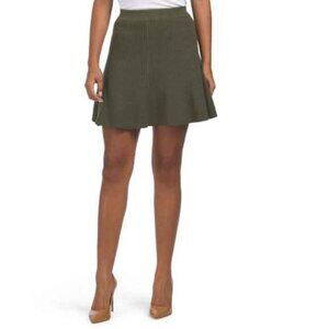 New Tanya Taylor Tan Jennnie Merino Wool Blend Fall Knit Skirt P4295